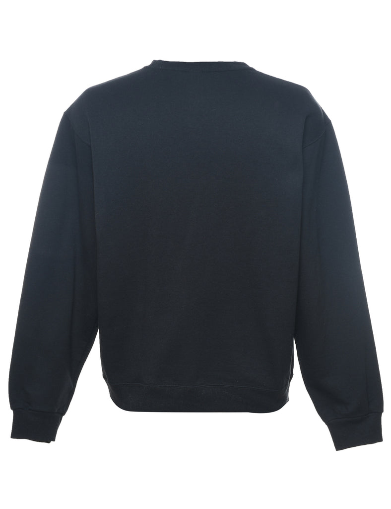 Black Plain Sweatshirt - M