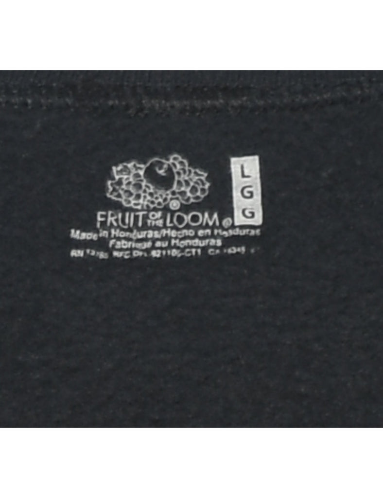 Black Plain Sweatshirt - L