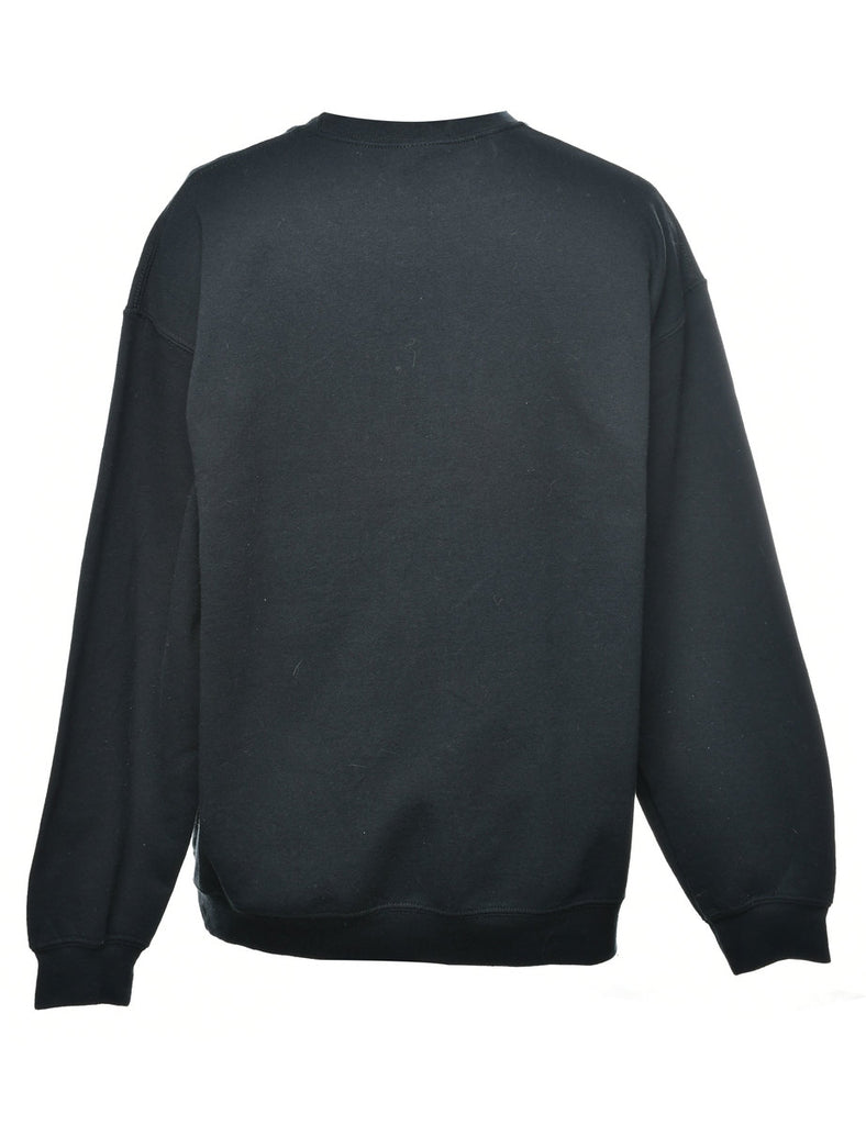 Black Printed Sweatshirt - L