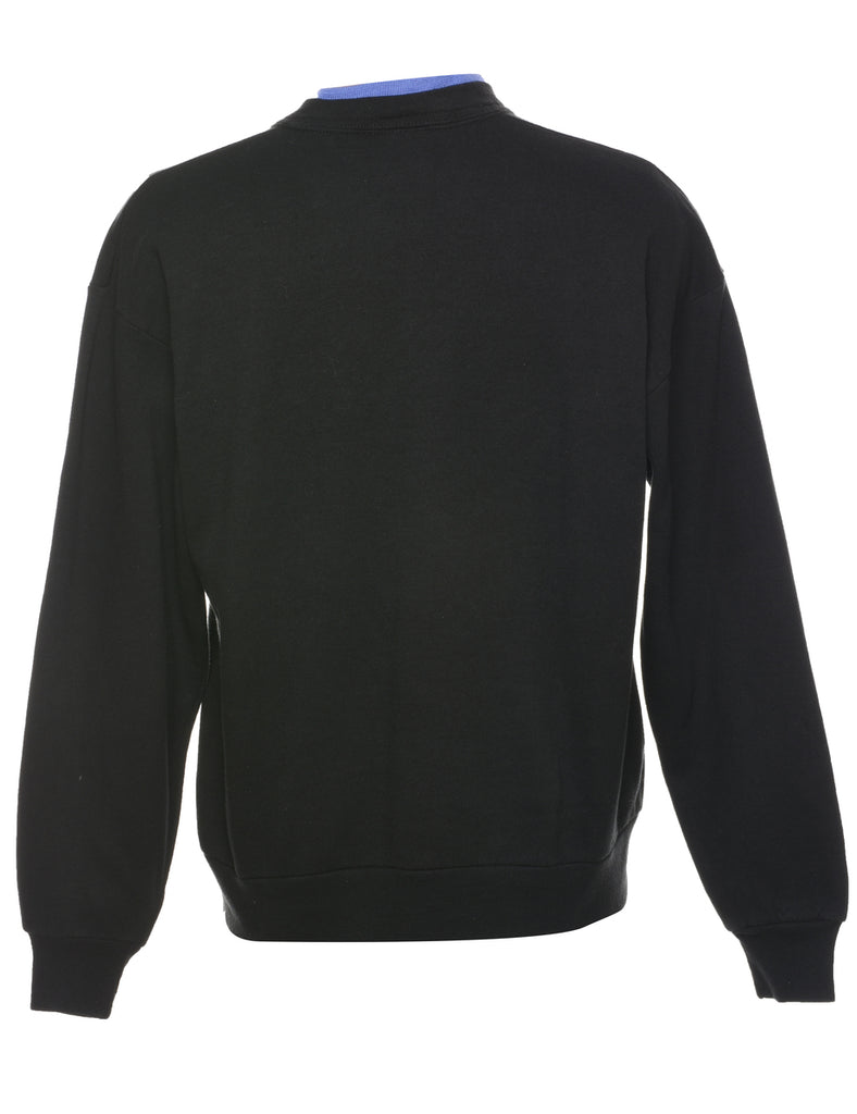 Black Printed Sweatshirt - L