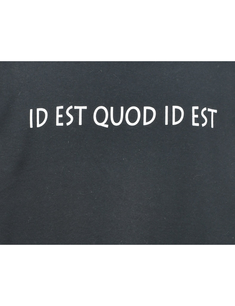 Black Printed Sweatshirt - L