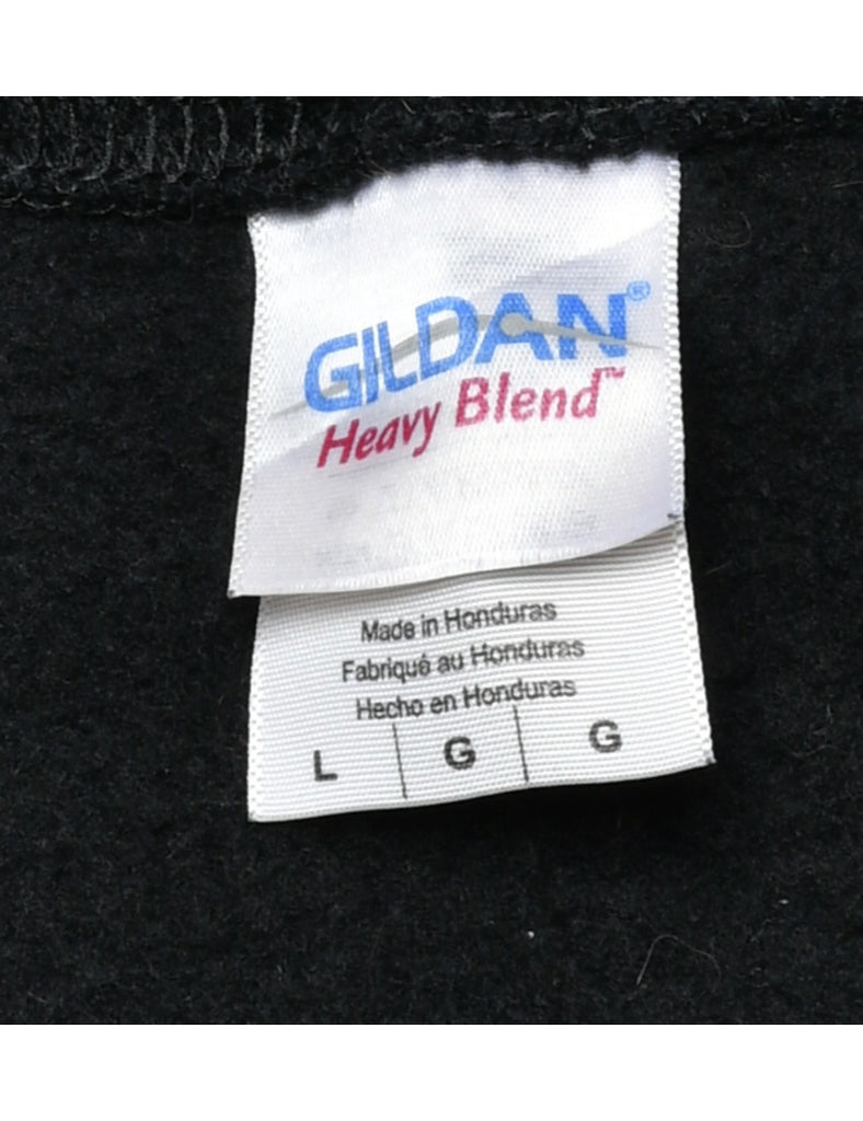 Black Printed Sweatshirt - L