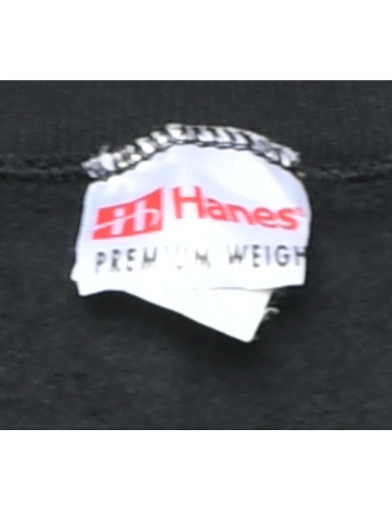 Black Printed Sweatshirt - M