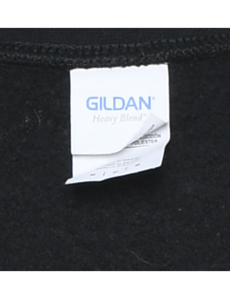 Black Printed Sweatshirt - M