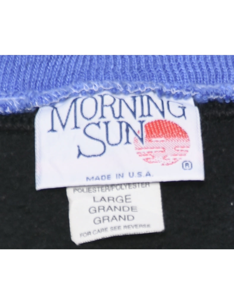 Black Printed Sweatshirt - L