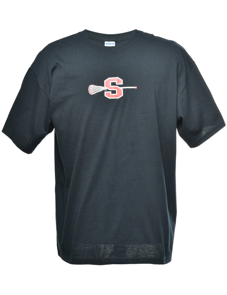 Black Printed T-shirt - XL
