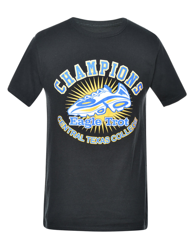 Black Printed T-shirt - S