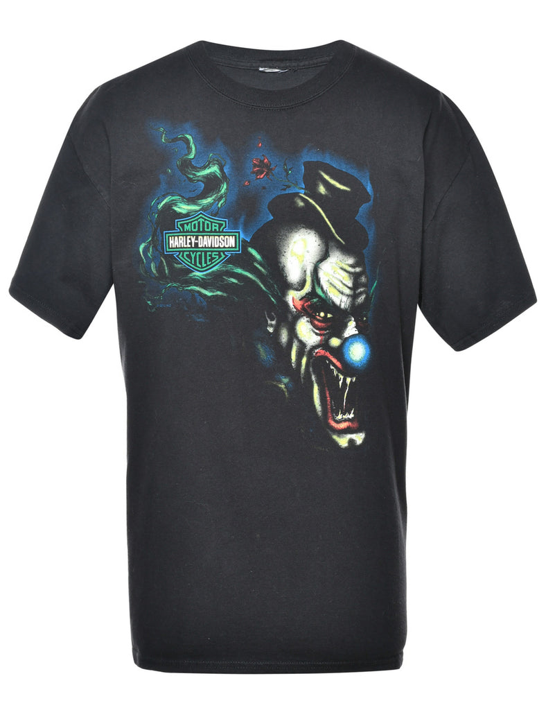 Black Printed T-shirt - L