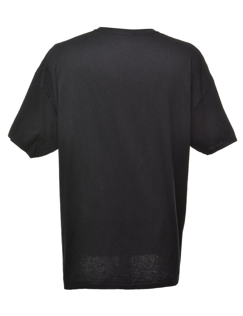 Black Printed T-shirt - XL