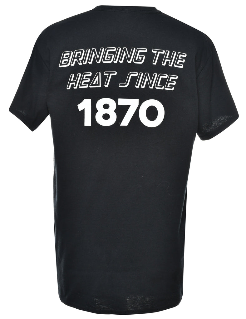 Black Printed T-shirt - M