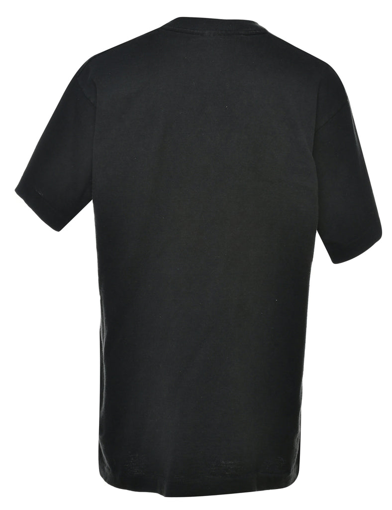 Black Printed T-shirt - L