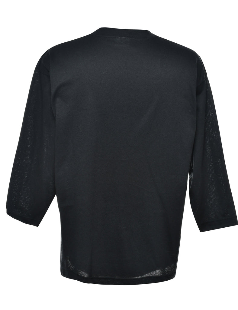 Black Printed T-shirt - XL