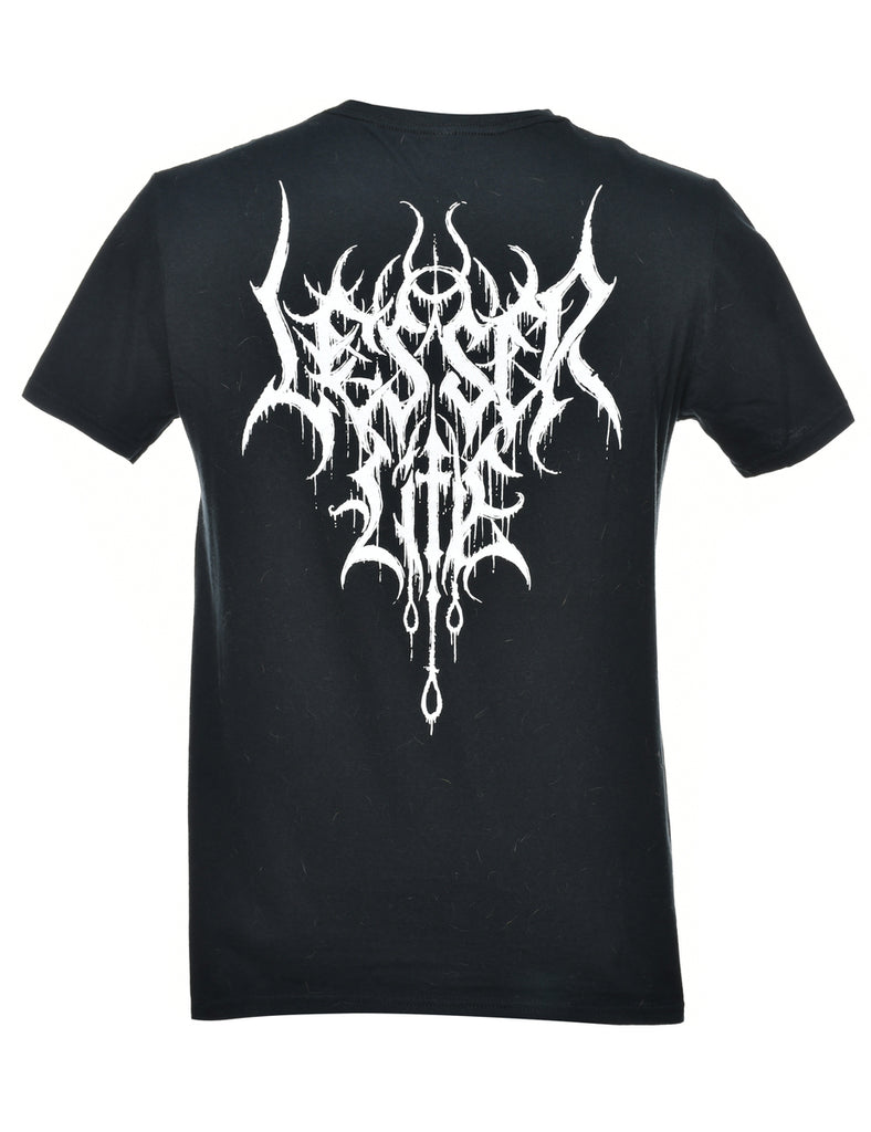 Black Printed T-shirt - M