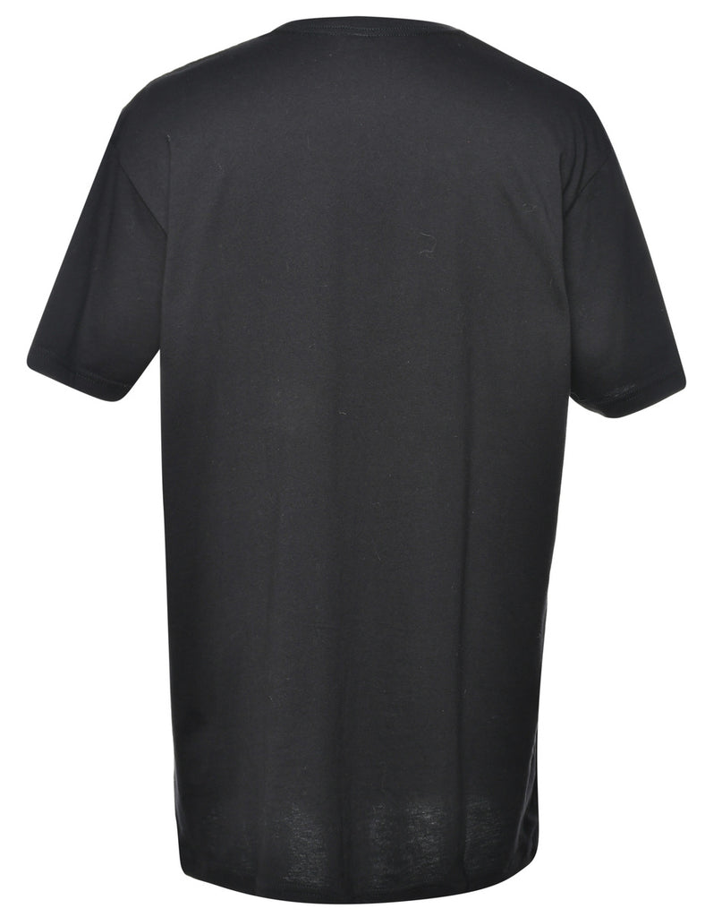 Black Printed T-shirt - L