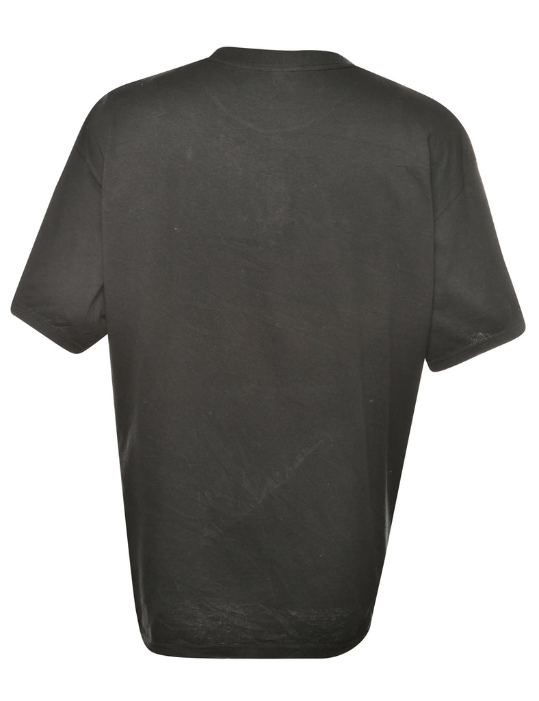 Black Printed T-shirt - XL
