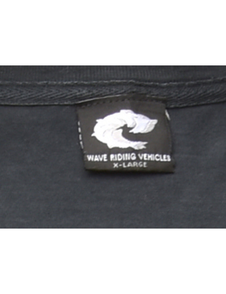 Black Printed T-shirt - XL