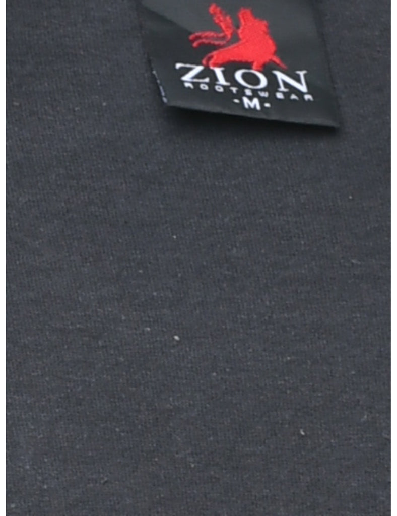 Black Printed T-shirt - M