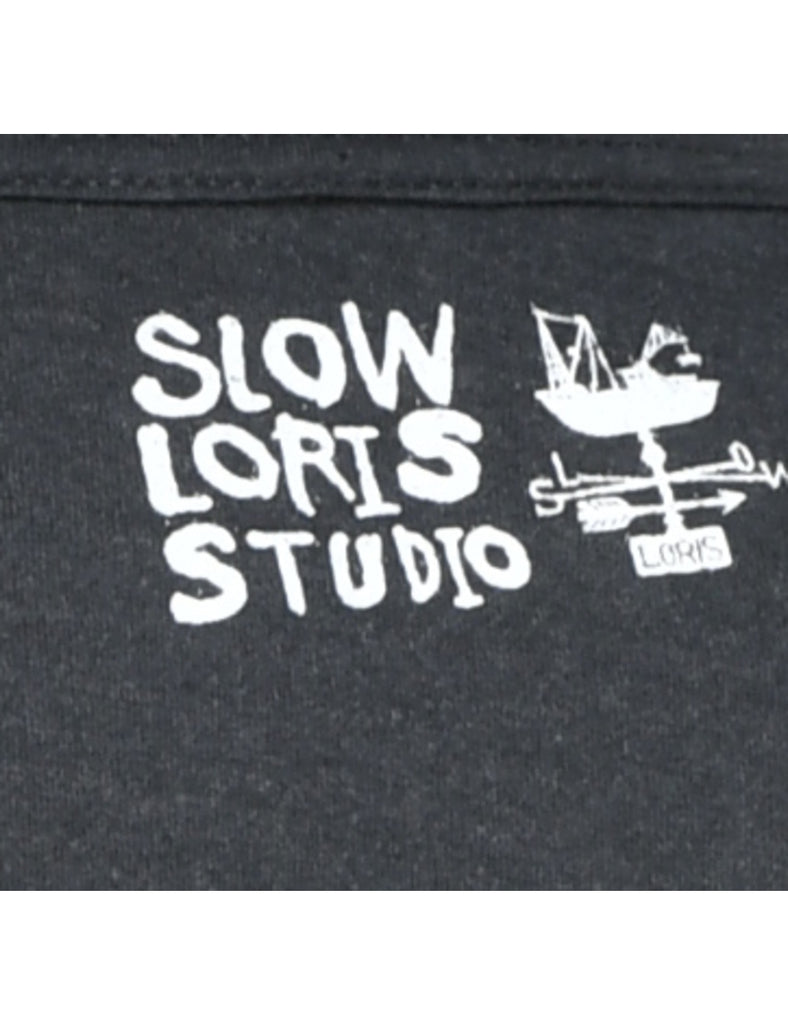 Black Printed T-shirt - M