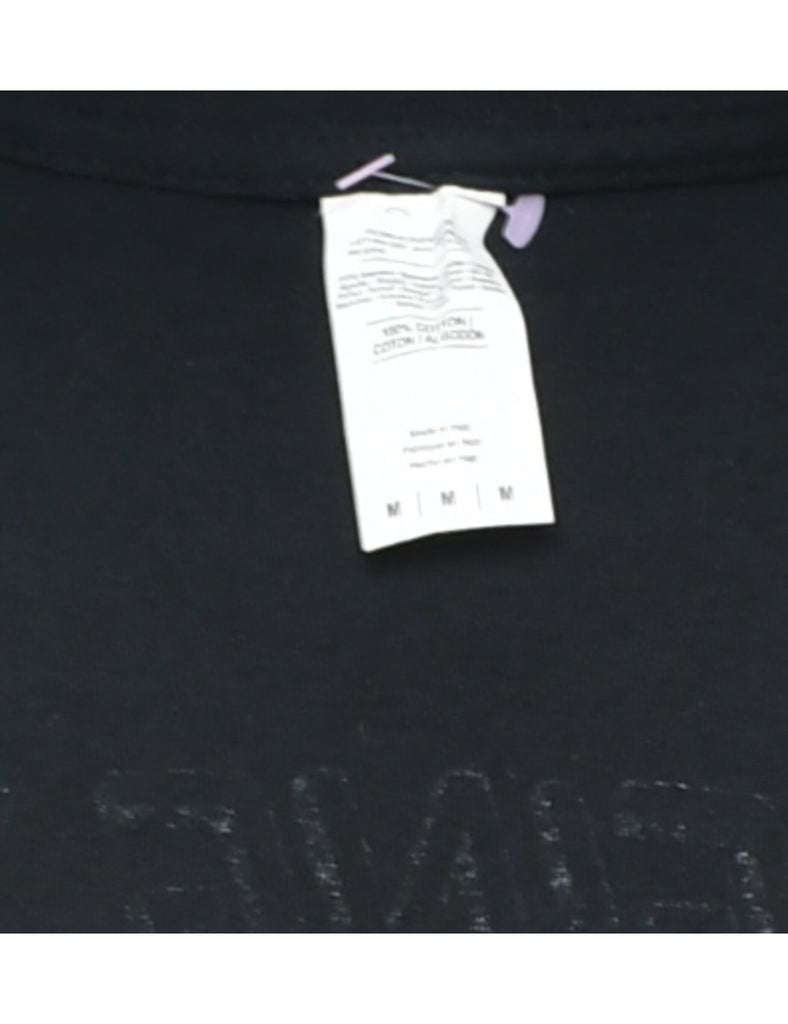 Black Printed T-shirt - M