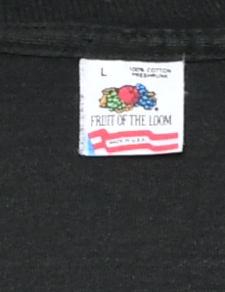 Black Printed T-shirt - L