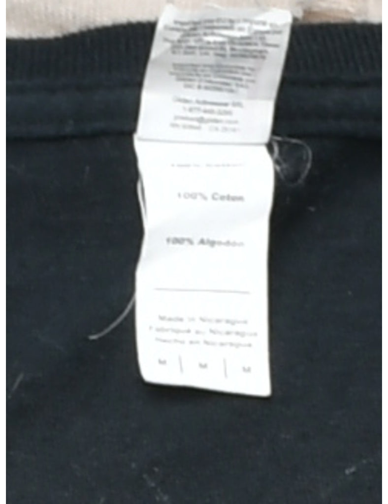 Black Printed T-shirt - M