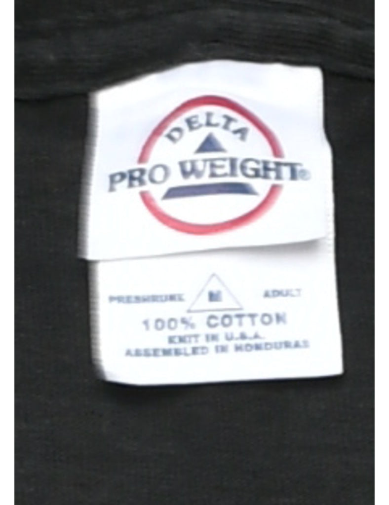 Black Printed T-shirt - M