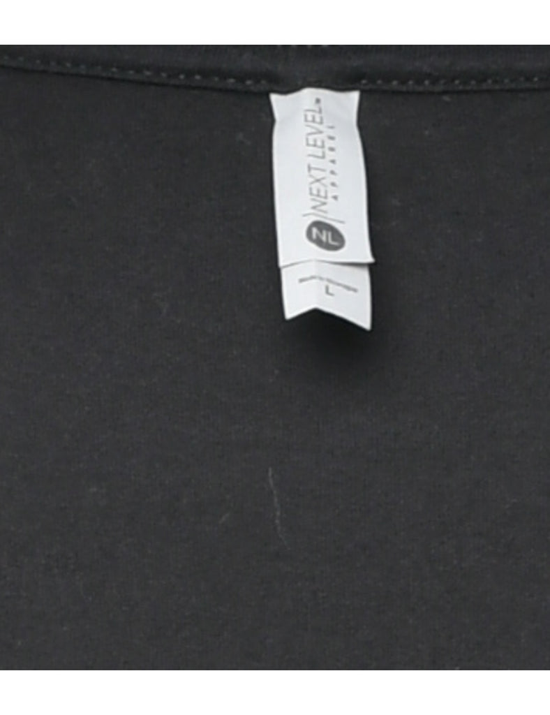 Black Printed T-shirt - L