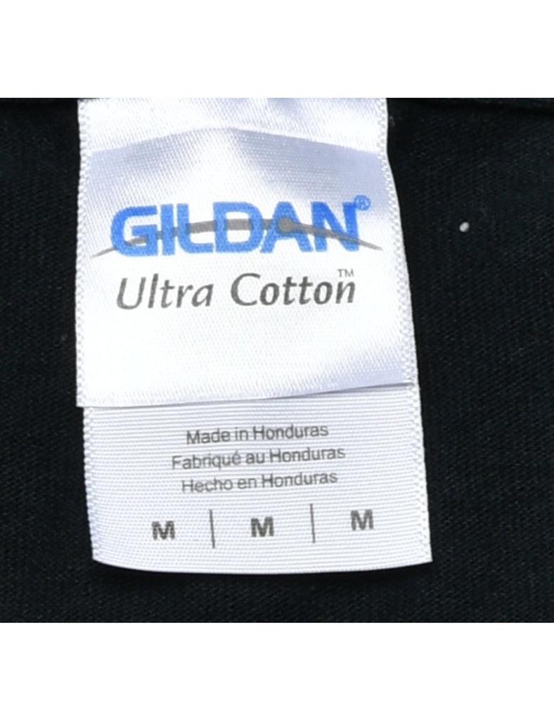 Black Printed T-shirt - M