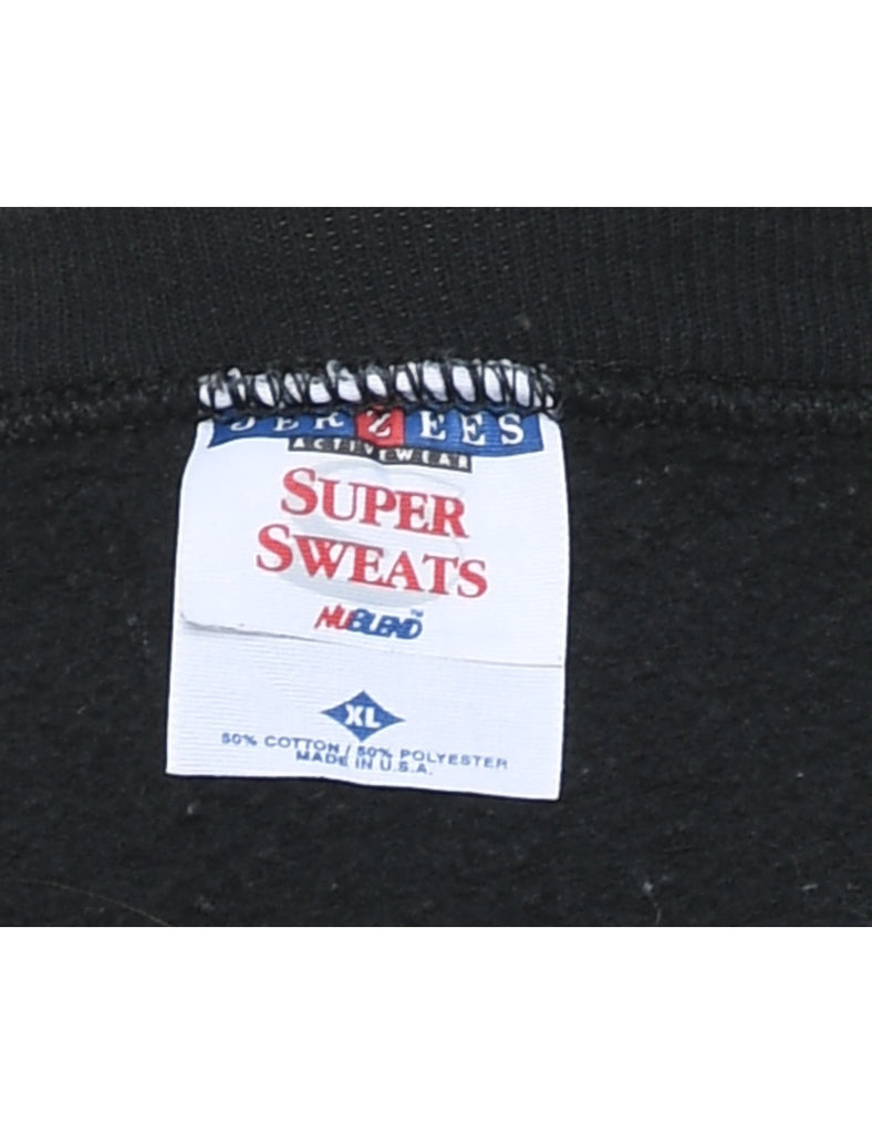 Black & Purple MHS Guitar Printed Sweatshirt - XL