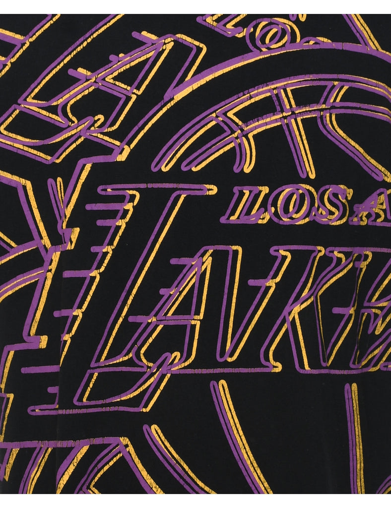 Black & Purple NBA Sports T-shirt - XL