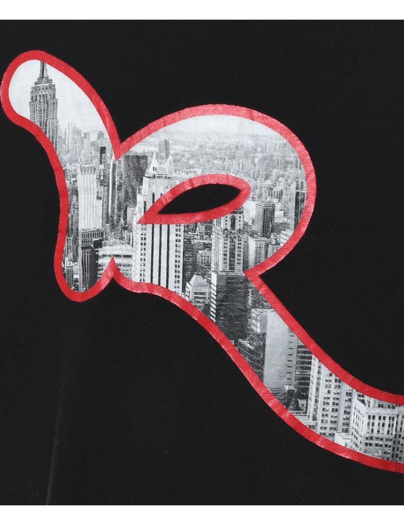 Black & Red Rocawear 1990s Printed T-Shirt - XL
