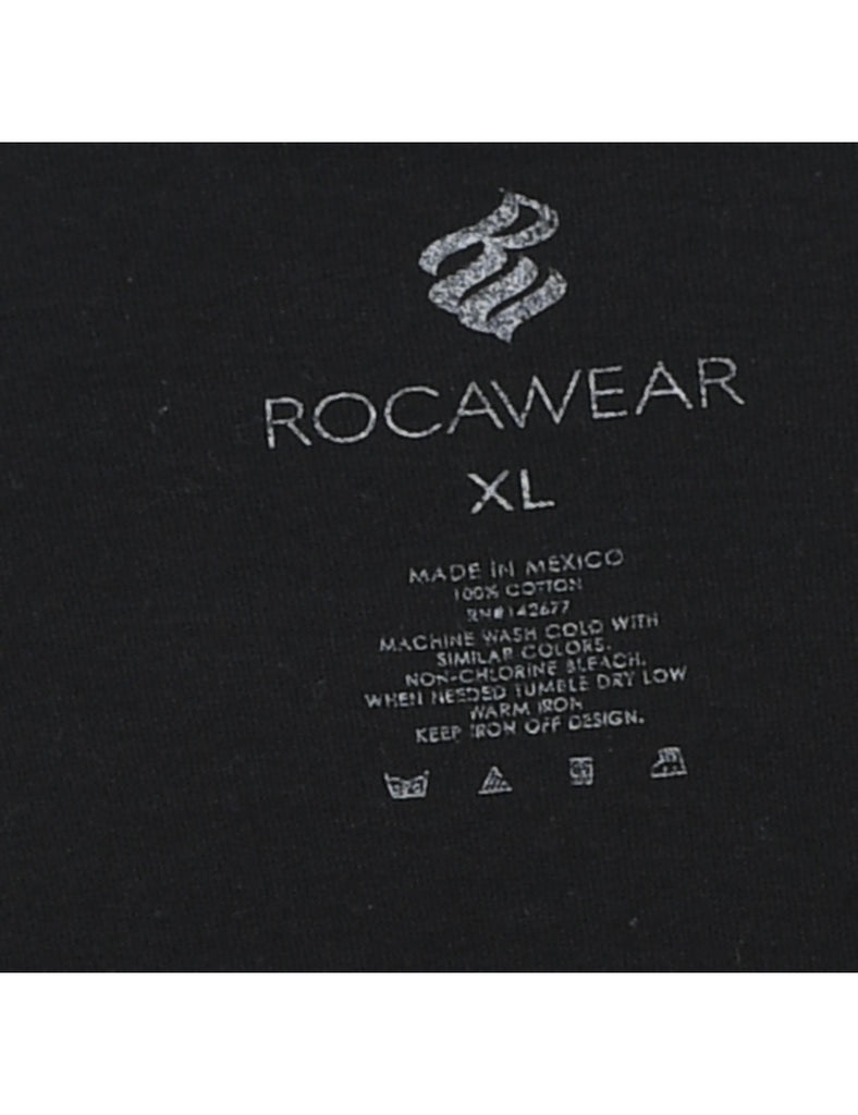 Black & Red Rocawear 1990s Printed T-Shirt - XL