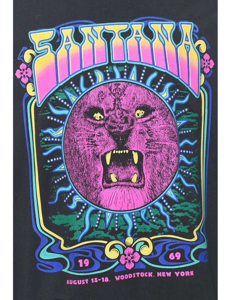 Black Santana Printed Sweatshirt - XL