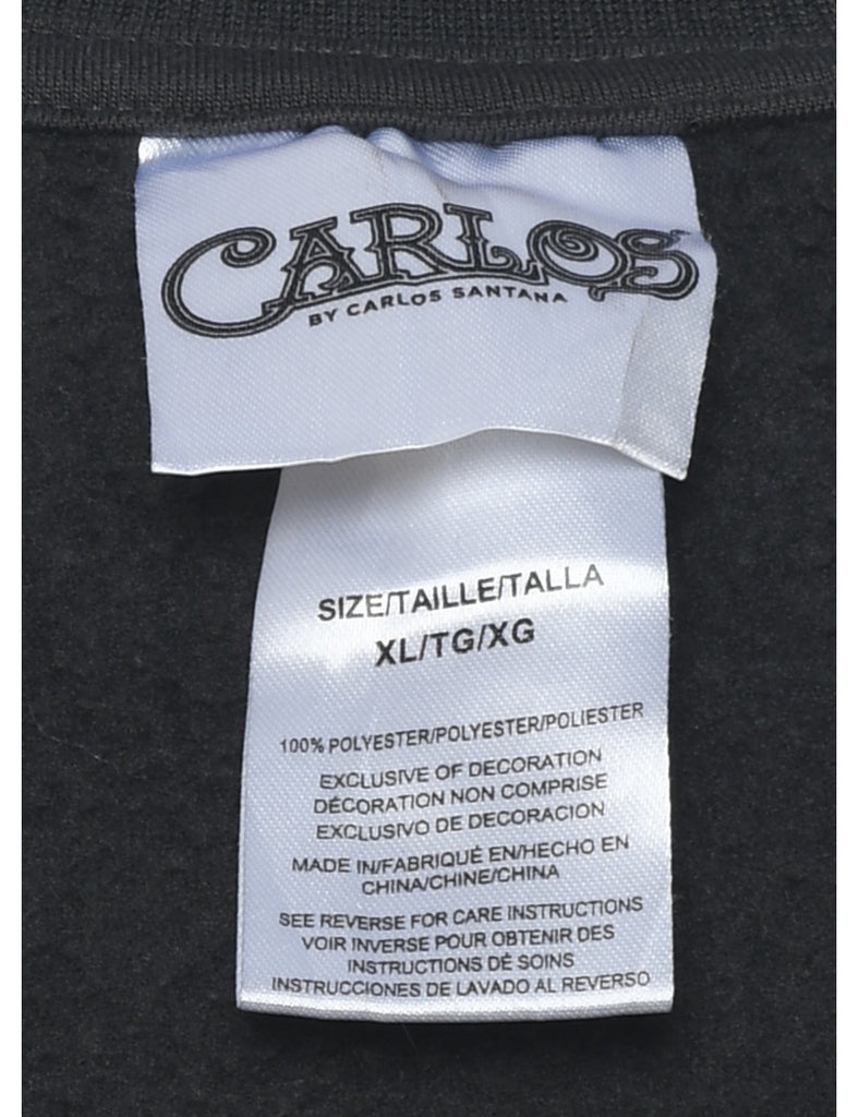 Black Santana Printed Sweatshirt - XL