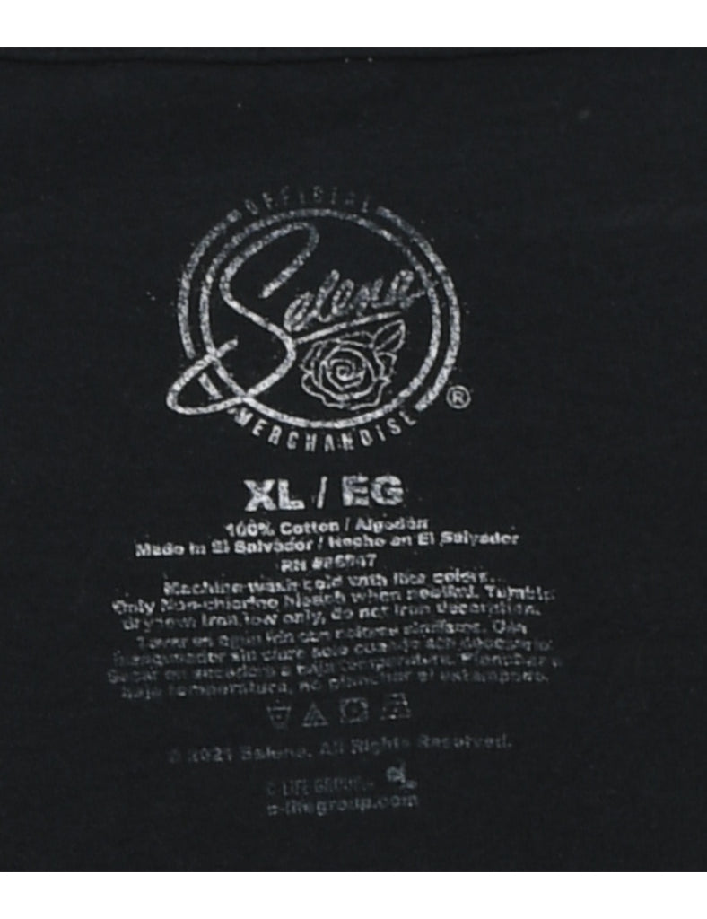 Black Selena Printed T-shirt - XL