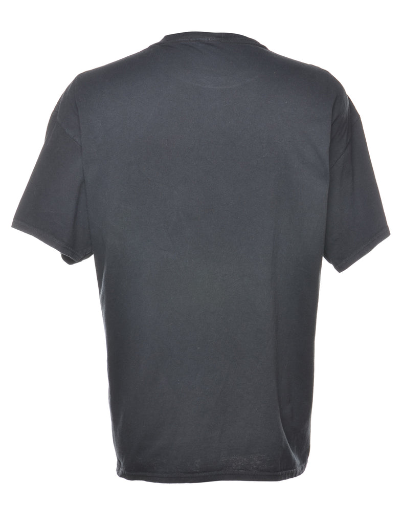 Black Shortsleeve Printed T-shirt - XL