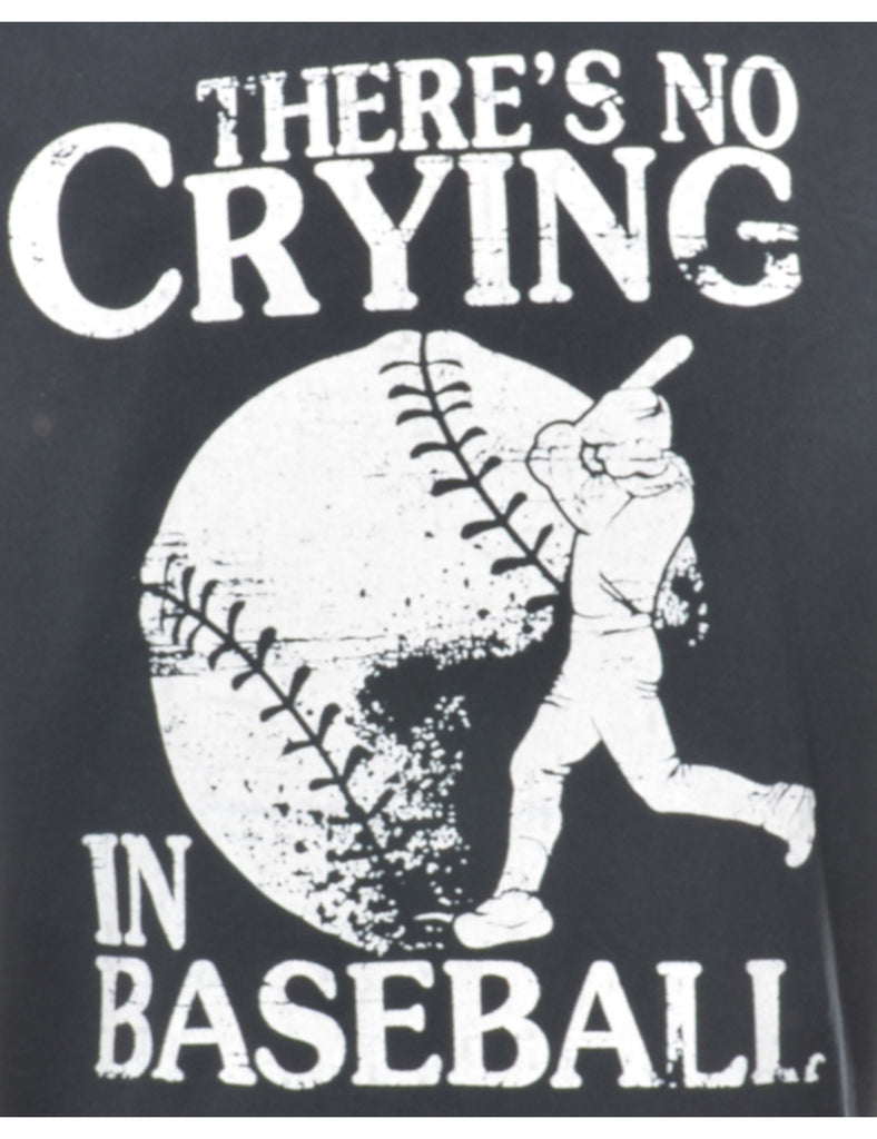 Black Shortsleeve Printed T-shirt - XL