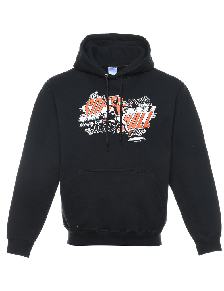 Black Soft Ball Hoodie - M