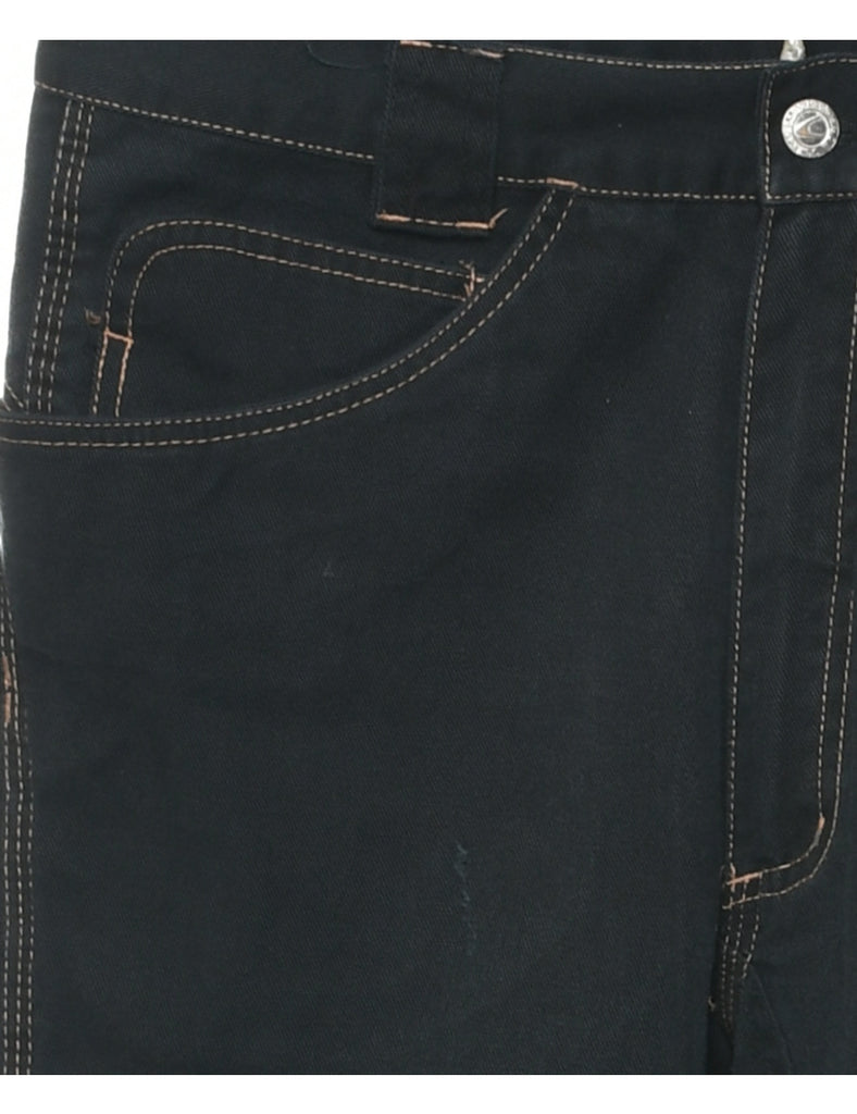 Black Straight Fit Cargo Jeans - W32 L30