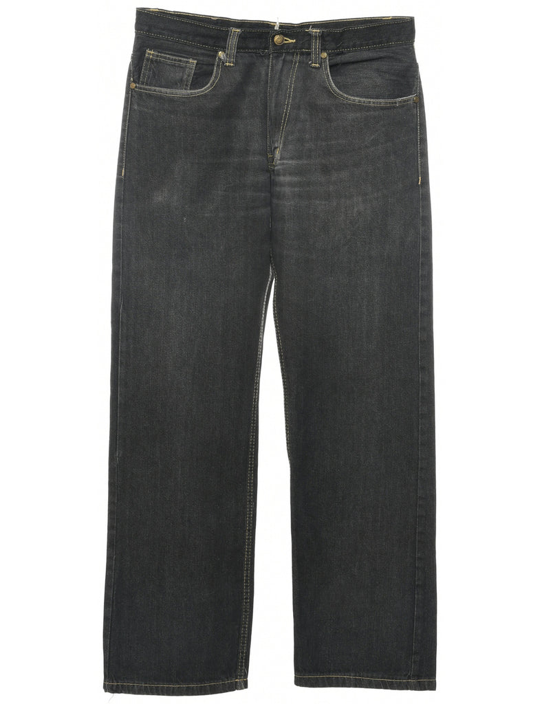 Black Straight Fit Jeans - W32 L32