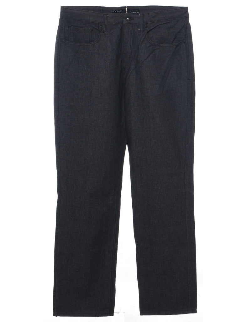 Black Straight Fit Jeans - W34 L34