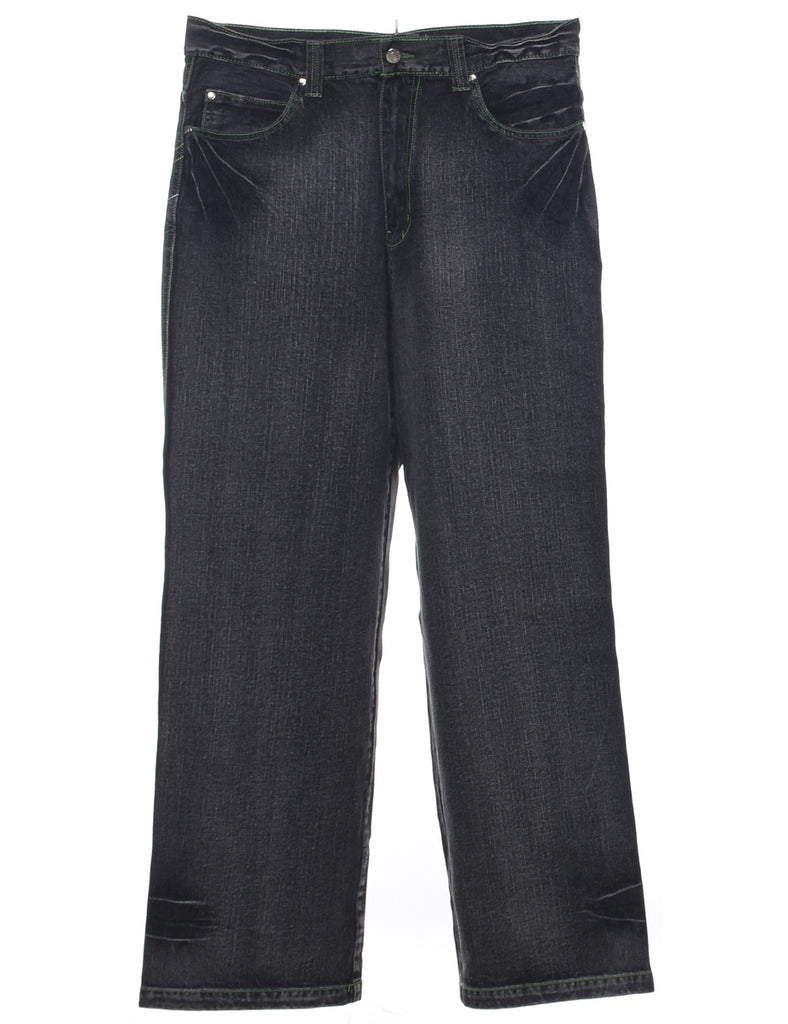 Black Straight Fit Jeans - W34 L32