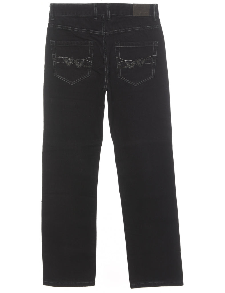 Black Straight Fit Jeans - W32 L32