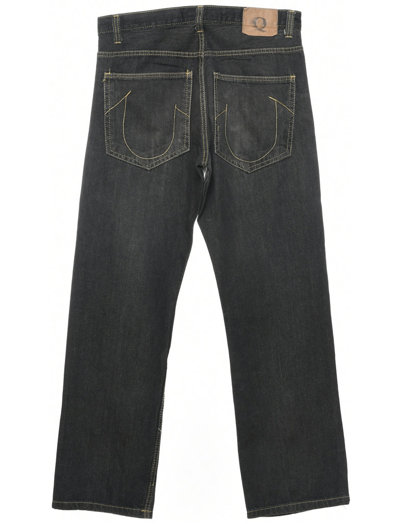 Black Straight Fit Jeans - W32 L32