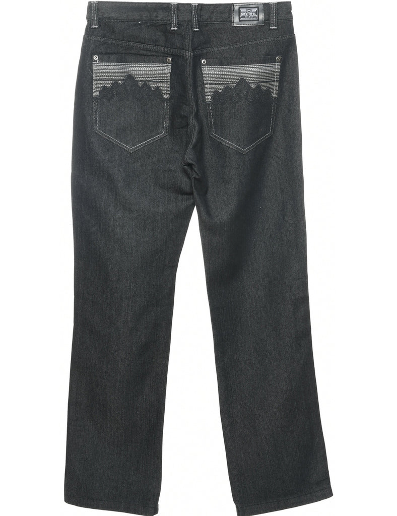 Black Straight Fit Jeans - W34 L34