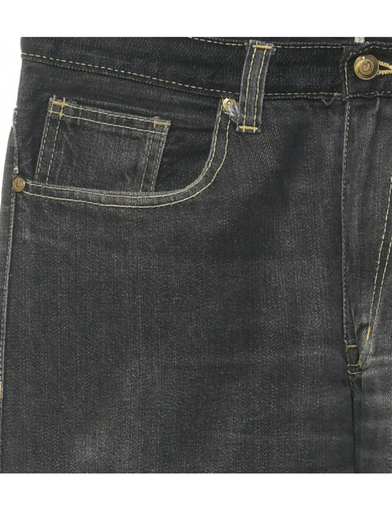 Black Straight Fit Jeans - W32 L32