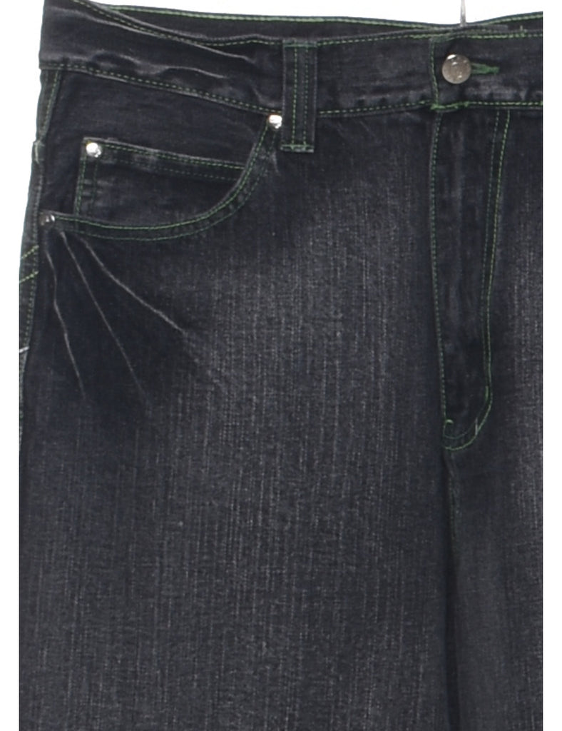 Black Straight Fit Jeans - W34 L32