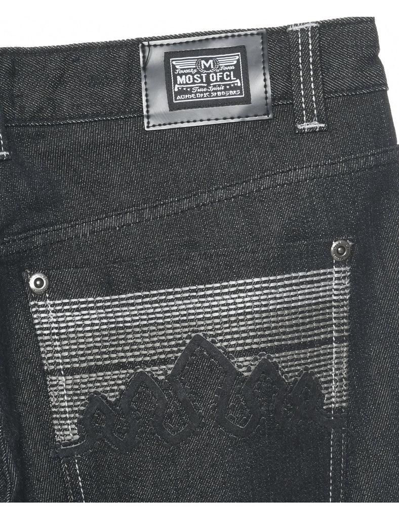 Black Straight Fit Jeans - W34 L34