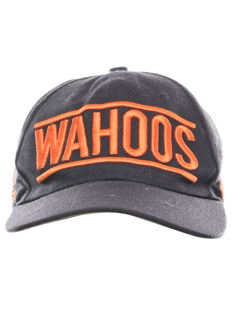 Black Wahoos Embroidery Cap - XS
