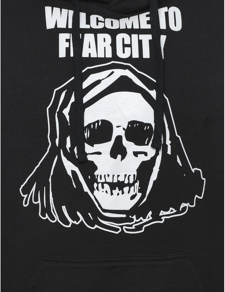 Black Welcome To Fear City Hoodie - L